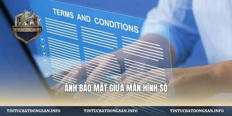 Ánh bảo mật giữa màn hình số