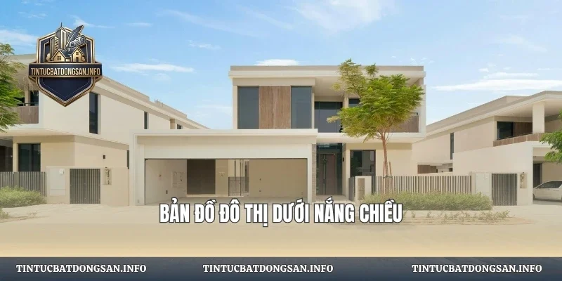 Bản đồ đô thị dưới nắng chiều