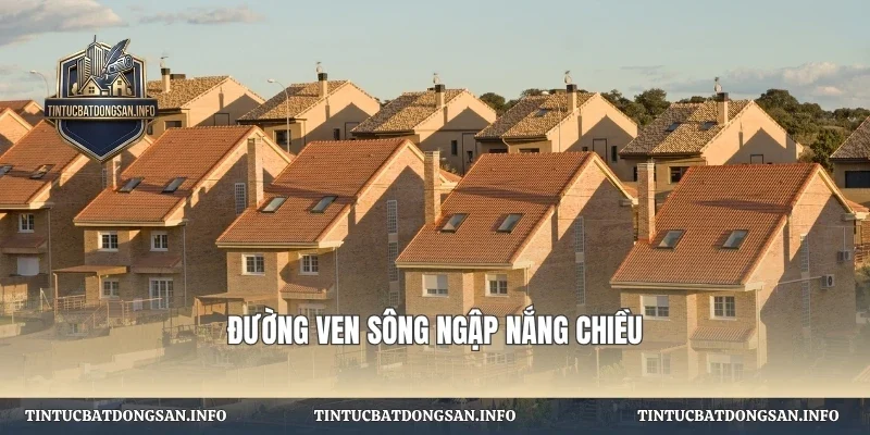 Đường ven sông ngập nắng chiều