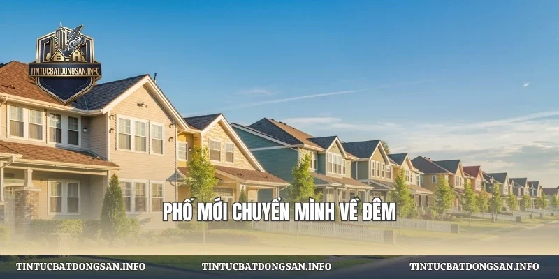 Phố mới chuyển mình về đêm